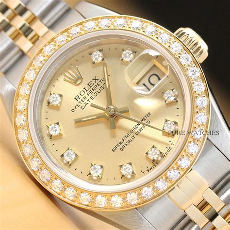 18kt gold rolex with 29 kt diamond|rolex diamond dial.